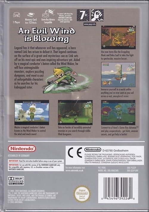 The Legend of Zelda The Wind Waker - Nintendo GameCube (B Grade) (Genbrug)